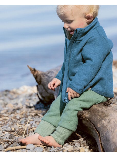 Disana Boiled wool summerjacket - taubenblau