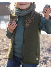 Disana Boiled wool vest - olive