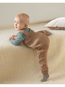 Disana Knitted dungarees - caramel