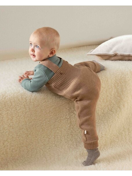 Disana Knitted dungarees - caramel