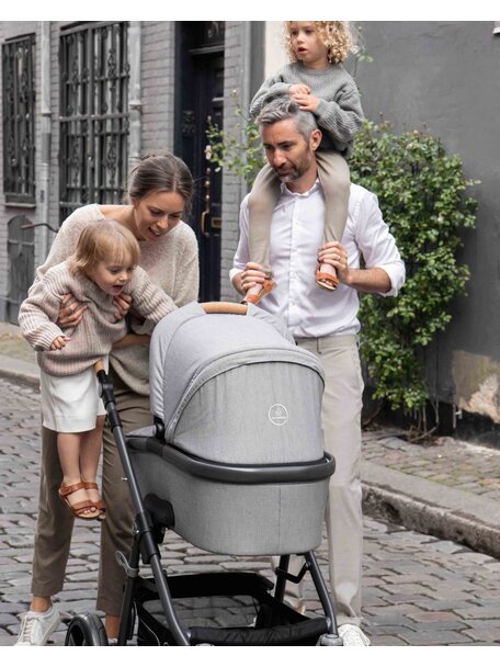 Naturkind Baby stroller Lux Evo mottled grey - seat unit including baby basket
