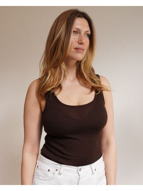 Unaduna Singlet tiny rib wool - kladdkaka