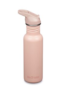 Klean Kanteen Classic bottle 532 ml with flip seal sport cap - peach parfait