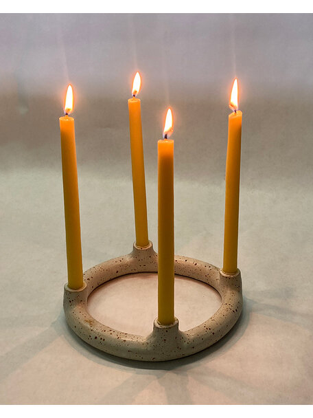 De Muisjes Beeswax candlestick candles - 4 pieces