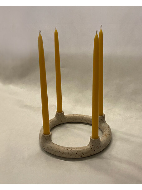 De Muisjes Beeswax candlestick candles - 4 pieces