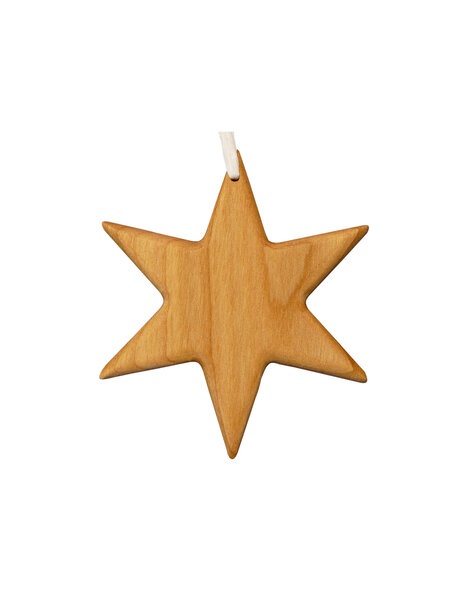 Handmade Pendant made of cherry wood - star