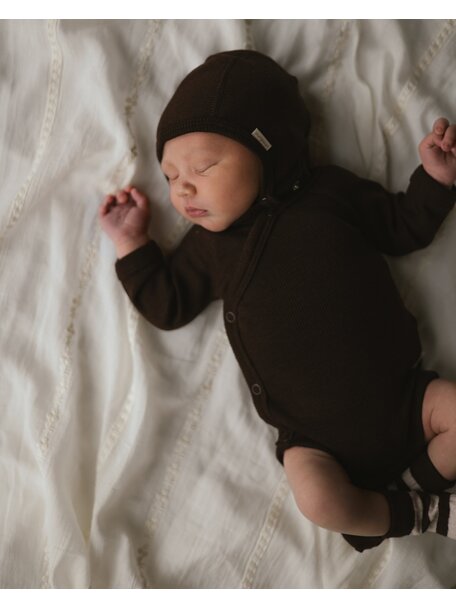 Unaduna Wrap around body tiny rib wool -  kladdkaka