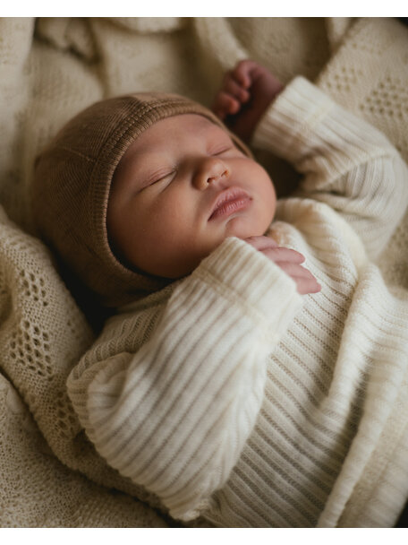 Unaduna Bonnet tiny rib wool - semla