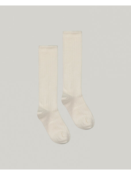 Gray Label Baby ribbed socks long - cream