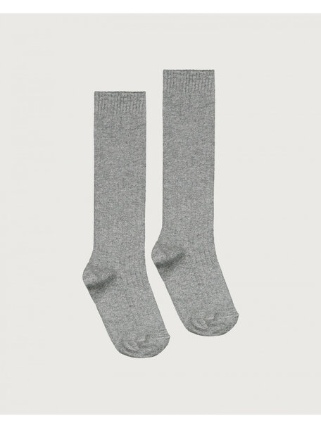 Gray Label Baby ribbed socks long - grey melange