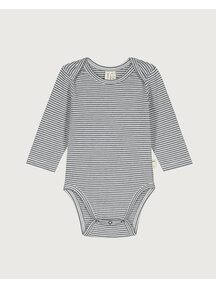 Gray Label Baby romper long sleeve - blue grey/cream