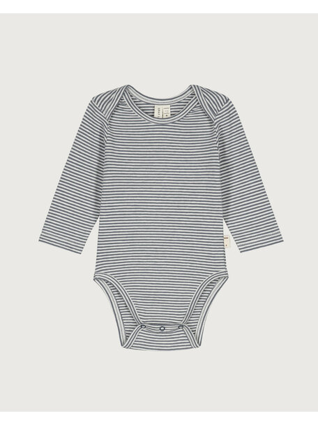 Gray Label Baby romper long sleeve - blue grey/cream