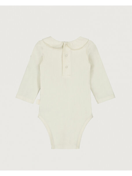 Gray Label Baby romper long sleeve with collar - cream