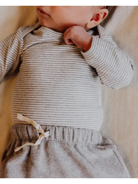 Gray Label Baby romper long sleeve - grey melange/cream