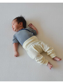 Cosilana Short Sleeve Baby Body Striped Wool/Silk - Blue
