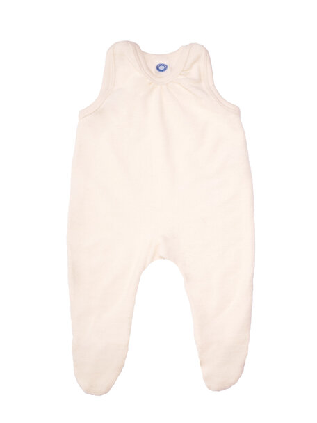 Cosilana Wool strampler with feet – natural