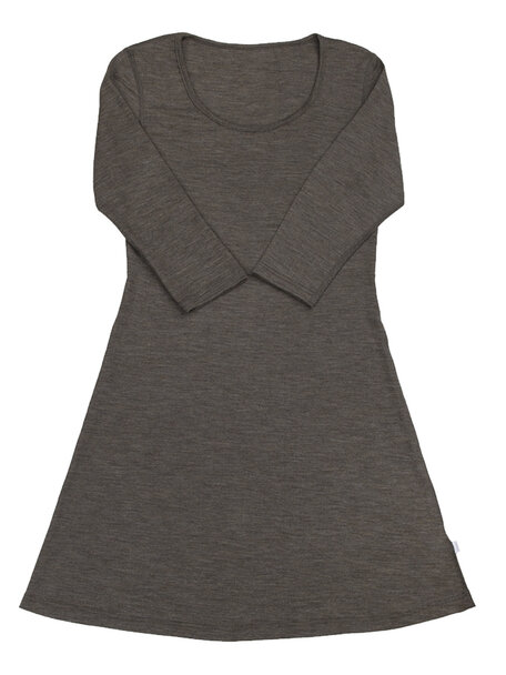 Joha Dress with three-quarter sleeves - brown melange