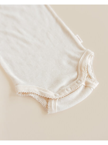 Unaduna Sleeveless romper pointelle wool/silk - munkki