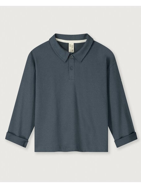 Gray Label Long-sleeved polo shirt - blue grey