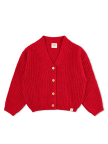 Matona Children's  V-neck cardigan - poppy