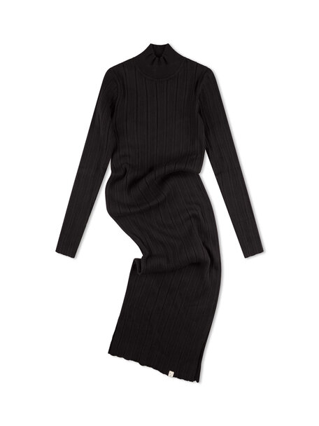 Matona Ribbed dress - onyx