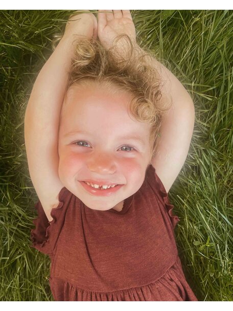 Unaduna Summer dress wool/silk - henna dune