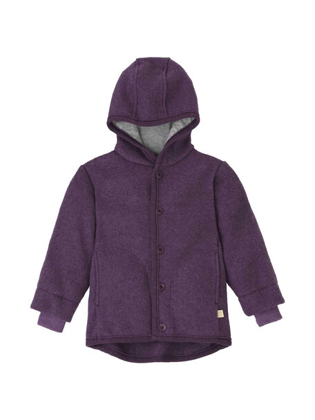 Disana Boiled wool jacket - aubergine