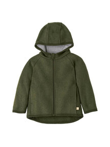 Disana Boiled wool jacket with zipper - olive