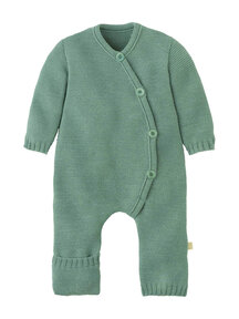 Disana Merino wool knitted overall - jade Disana Merino wool knitted overall - jade