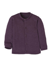 Disana Cardigan merino wool - aubergine