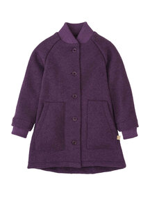 Disana Children's coat made of merino wool - aubergine