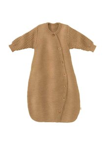Disana Knitted sleeping bag with sleeves - caramel
