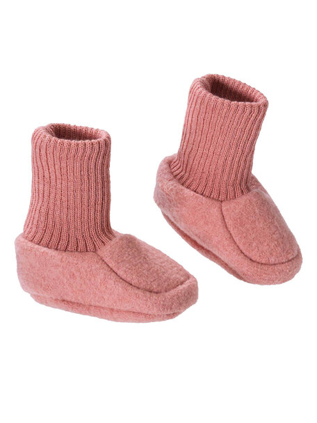 Disana Woolen booties - soft pink