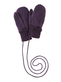 Disana Mittens boiled wool - aubergine