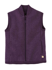 Disana Boiled wool vest - aubergine