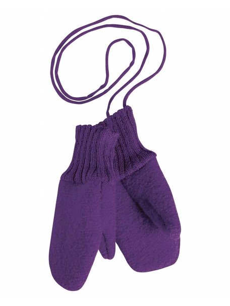 Disana Mittens Boiled Wool - Plum