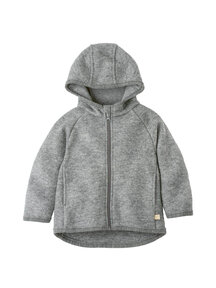 Disana Boiled wool jacket with zipper - grey