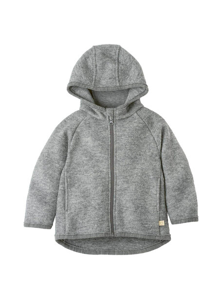 Disana Boiled wool jacket with zipper - grey