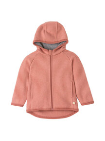 Disana Boiled wool jacket with zipper - soft pink