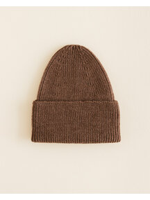 Hvid Beanie Fonzie - mocha