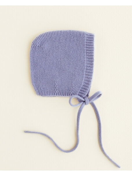 Hvid Merino Wool Bonnet - lilac