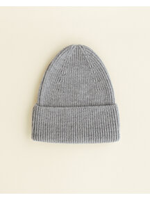 Hvid Beanie Fonzie - grey melange