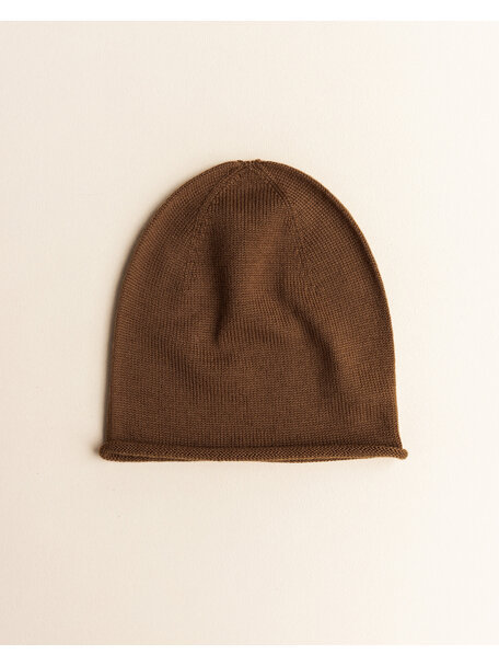 Hvid Efa beanie - mocha