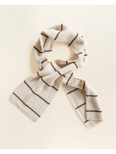 Hvid Wool scarf Igor - cream/mocha