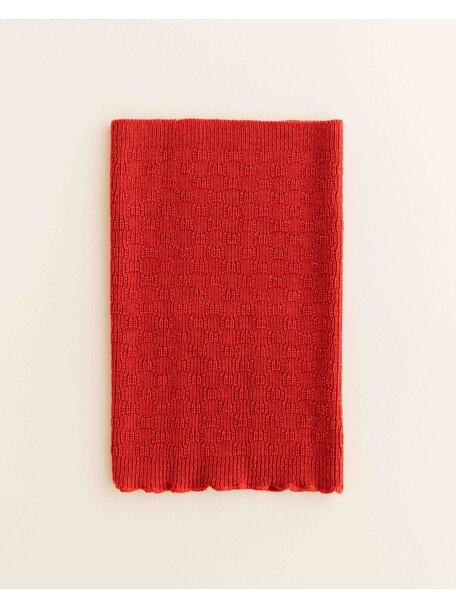 Hvid Tube scarf Gigi - red
