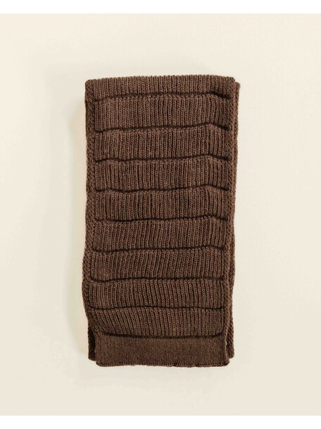 Hvid Merino wool scarf Jacobino - mocha