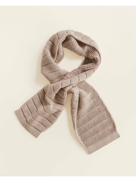 Hvid Merino wool scarf Jacobino - sand