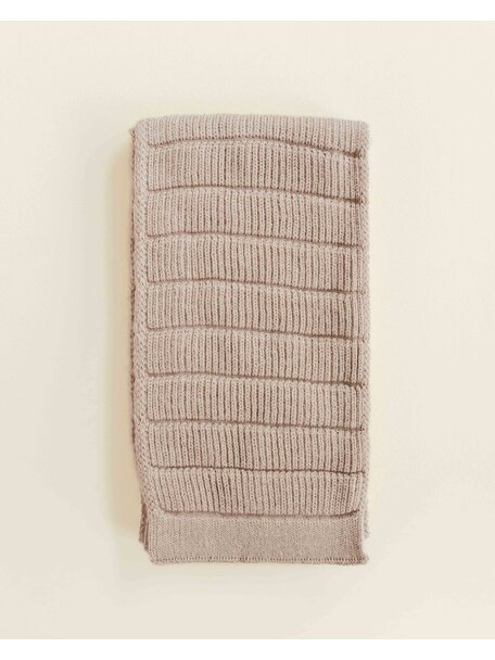 Hvid Merino wool scarf Jacobino - sand