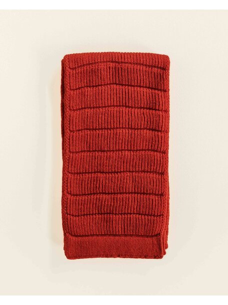 Hvid Merino wool scarf Jacobino - red