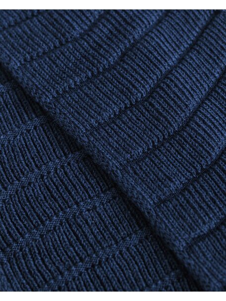 Hvid Merino wool scarf Jacobino - blue